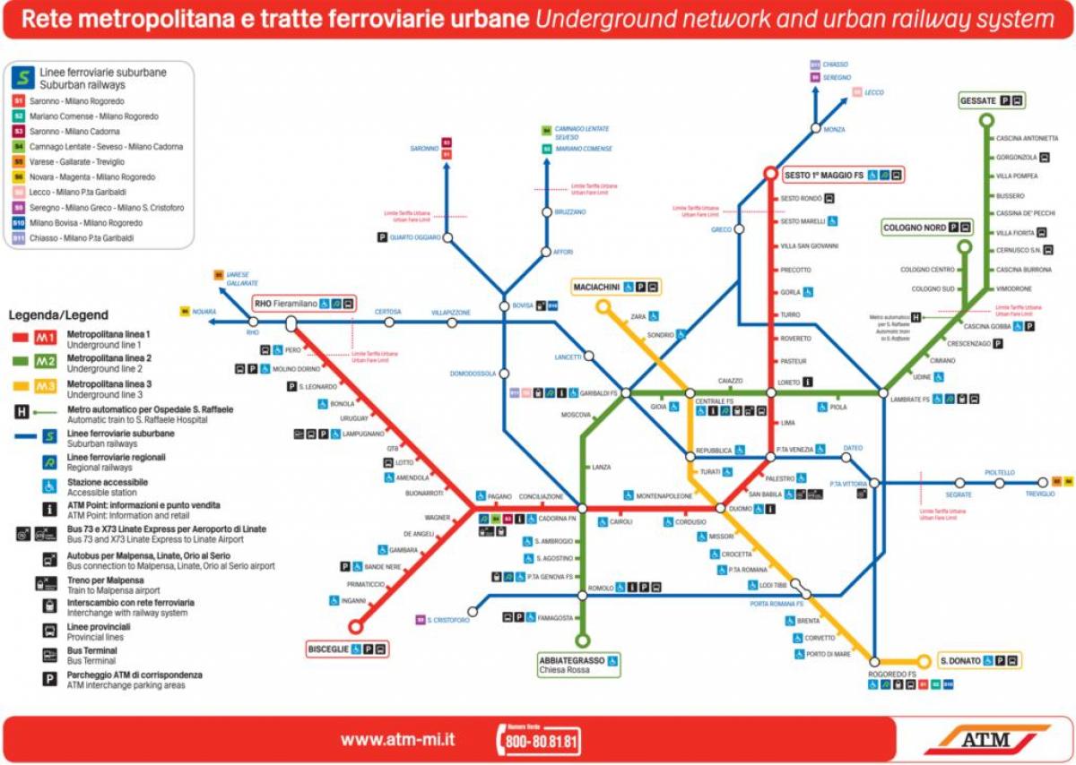 карта lampugnano аутобуске станице Милана