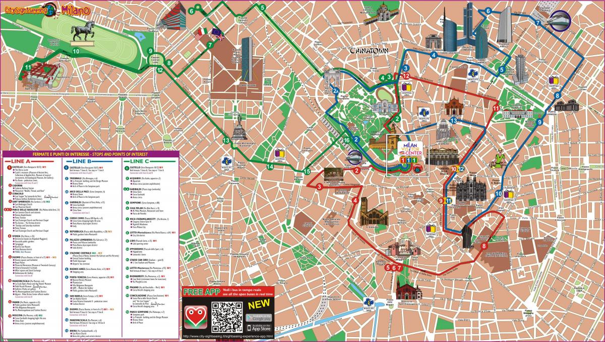 карта Милана трасе 