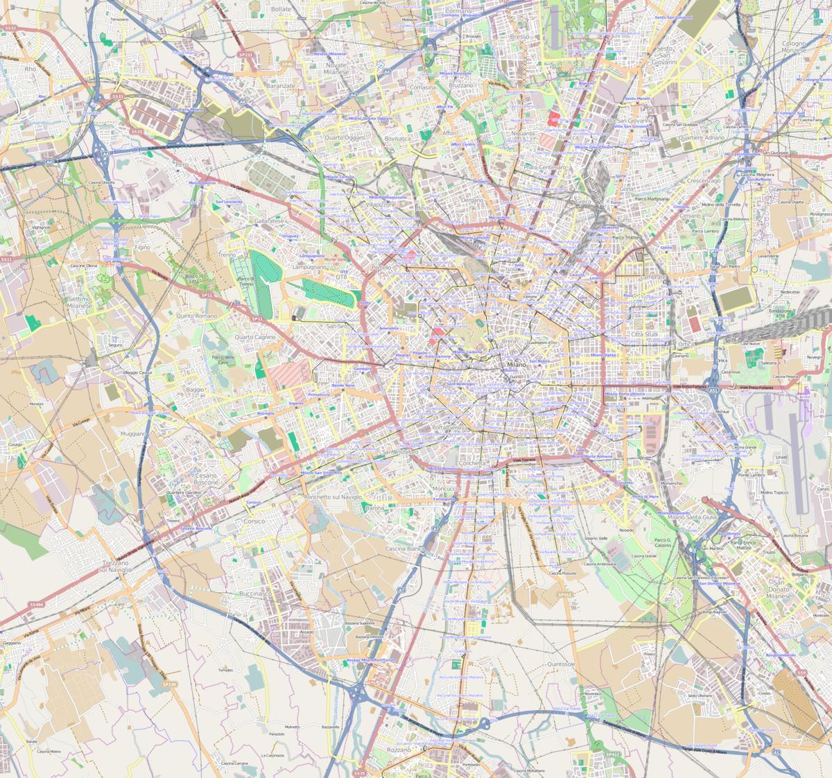 карта железничка станица Милано рогоредо 