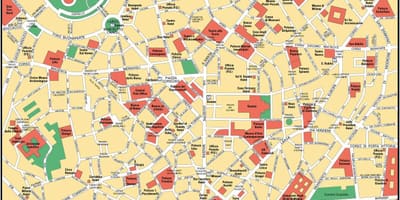 Милан Италија Мапа града