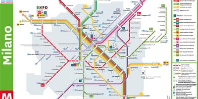 Милано аутобуске карте