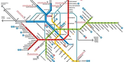 Милан метро карта 