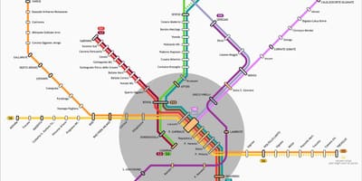 Карта транзита Милан 