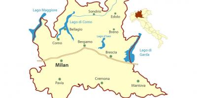 Карта Милан, Ломбардија