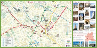 Знаменитости Милана на мапи
