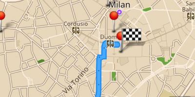 Карта Милана одсутан
