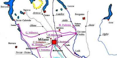 Карта Милана Навильи округ