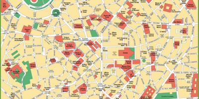 Мапа града Милан, Италија