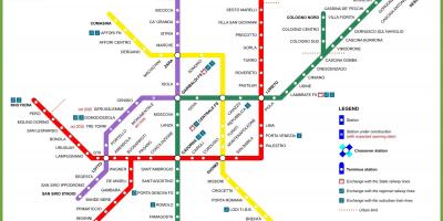 Метро Милано мапи